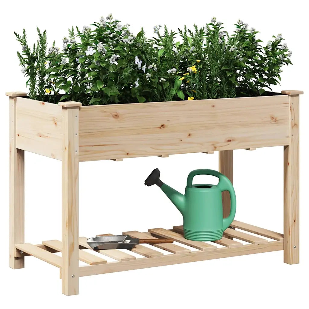 Vaso da giardino con lo scaffale Beige 115 x 59 x 76,5 cm 42006567
