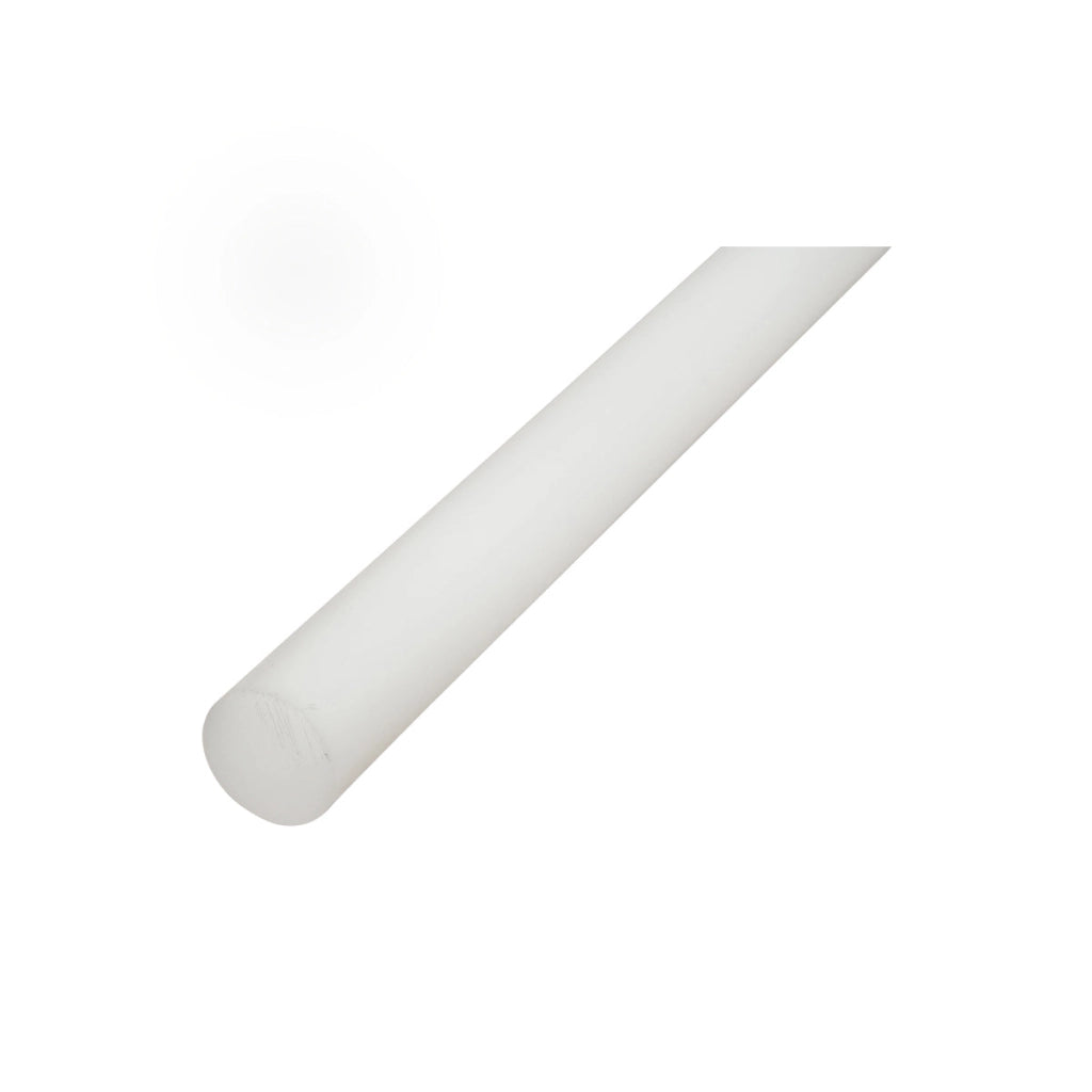 Barra di poliammide, poliossimetilene-poliacetale POM bianca 1000x20mm 0.48 KG.