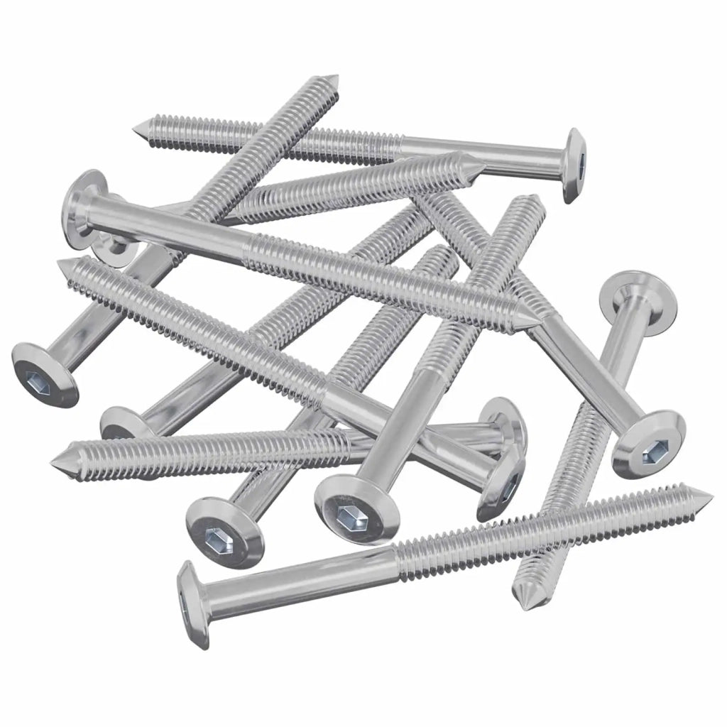 Viti per mobili 12 pz Argento M6 x 85 mm Acciaio CFW3929683