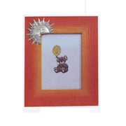 Cornice Portafoto da appoggio in Legno e Argento con Sole 13 x 18 cm