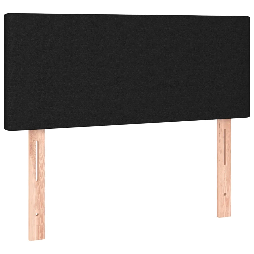 Giroletto a Molle con Materasso Nero 120x190 cm in Tessuto