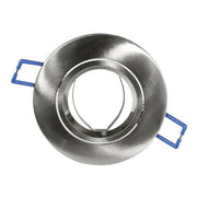 Trade Shop - Porta Faretto Da Incasso Tondo Supporto Faretti Portafaretto Controsoffitto P12 - Argento