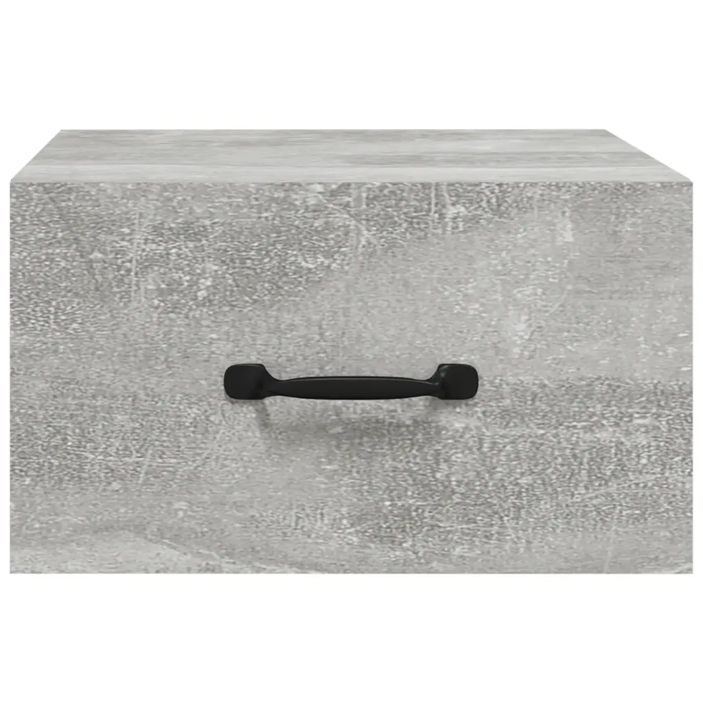 Comodino | Armadio da Notte | Mobiletto da notte a Muro Grigio Cemento 35x35x20 cm