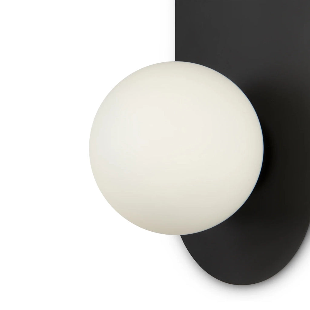 Applique Da Parete Moderna Bao 1 Luce G9 28W Metallo Nero Ip20