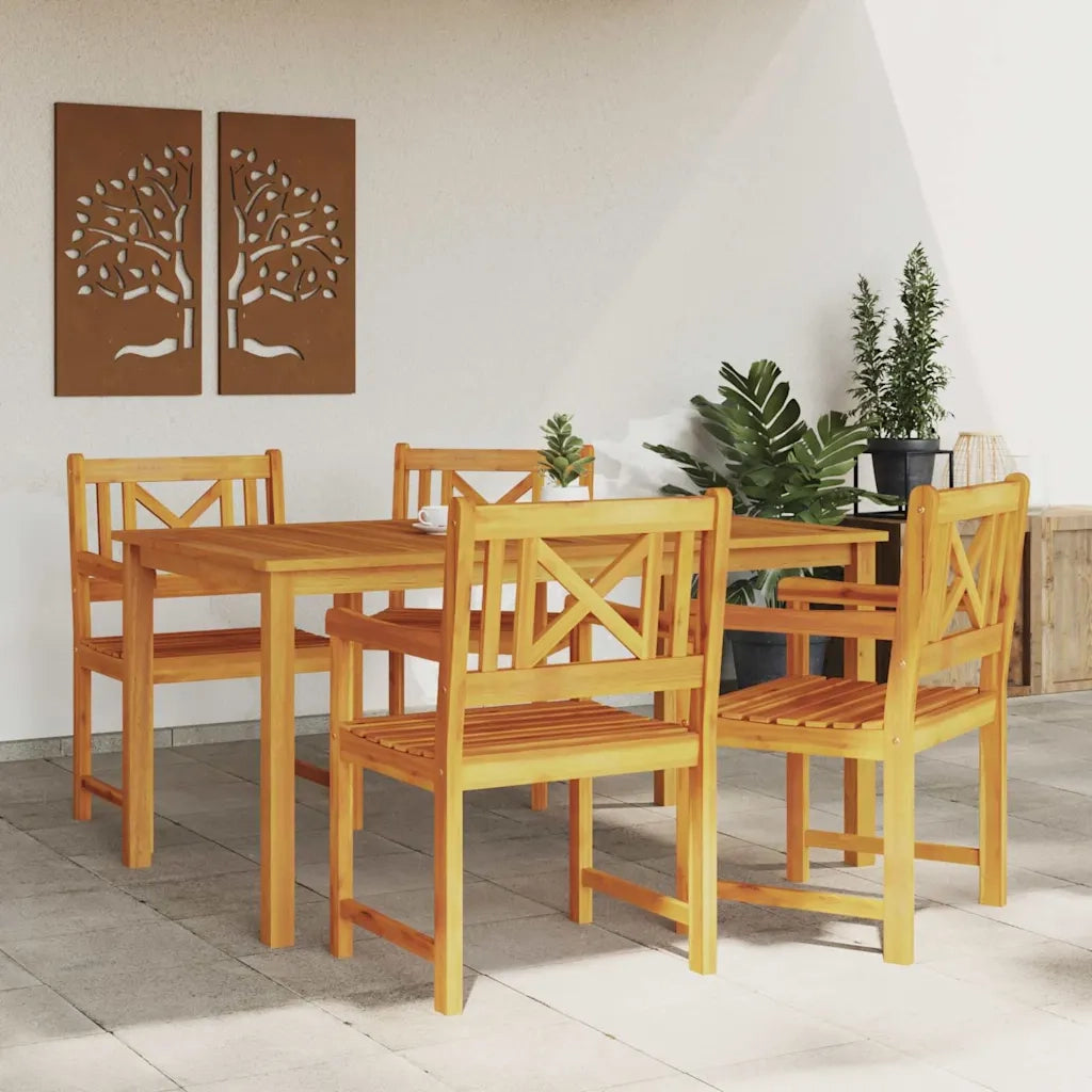 Panchina da esterno 4 pcs Naturale 56 x 55,5 x 90 cm 3324846
