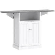Mobile con Asse da Stiro Pieghevole 131x37x88,5 cm e Armadietto in MDF Bianco