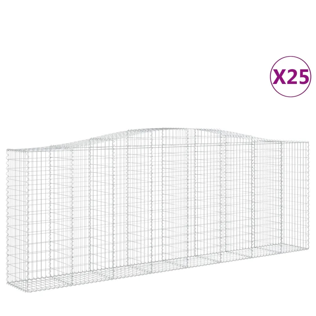 Cesti Gabbioni ad Arco 25 pz 400x50x140/160 cm Ferro Zincato