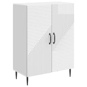 Credenza Bianco Lucido 66 x 34,5 x 89,5 cm Legno ingegnerizzato