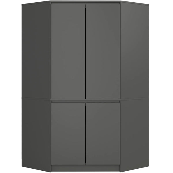 Armadio ad angolo AKORD S100 Grigia Grafite 100 cm 4 ante 100x50x180 cm