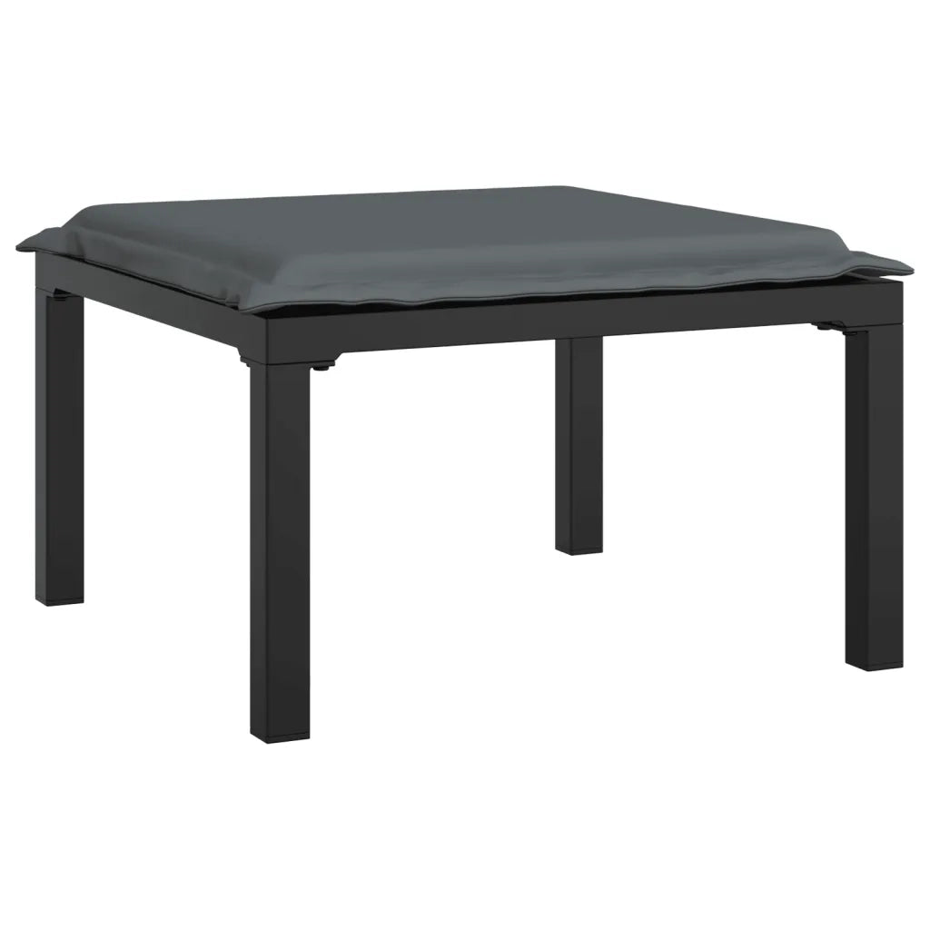 Set Salotto da Giardino 4 pz Nero e Grigio in Polyrattan 3187747