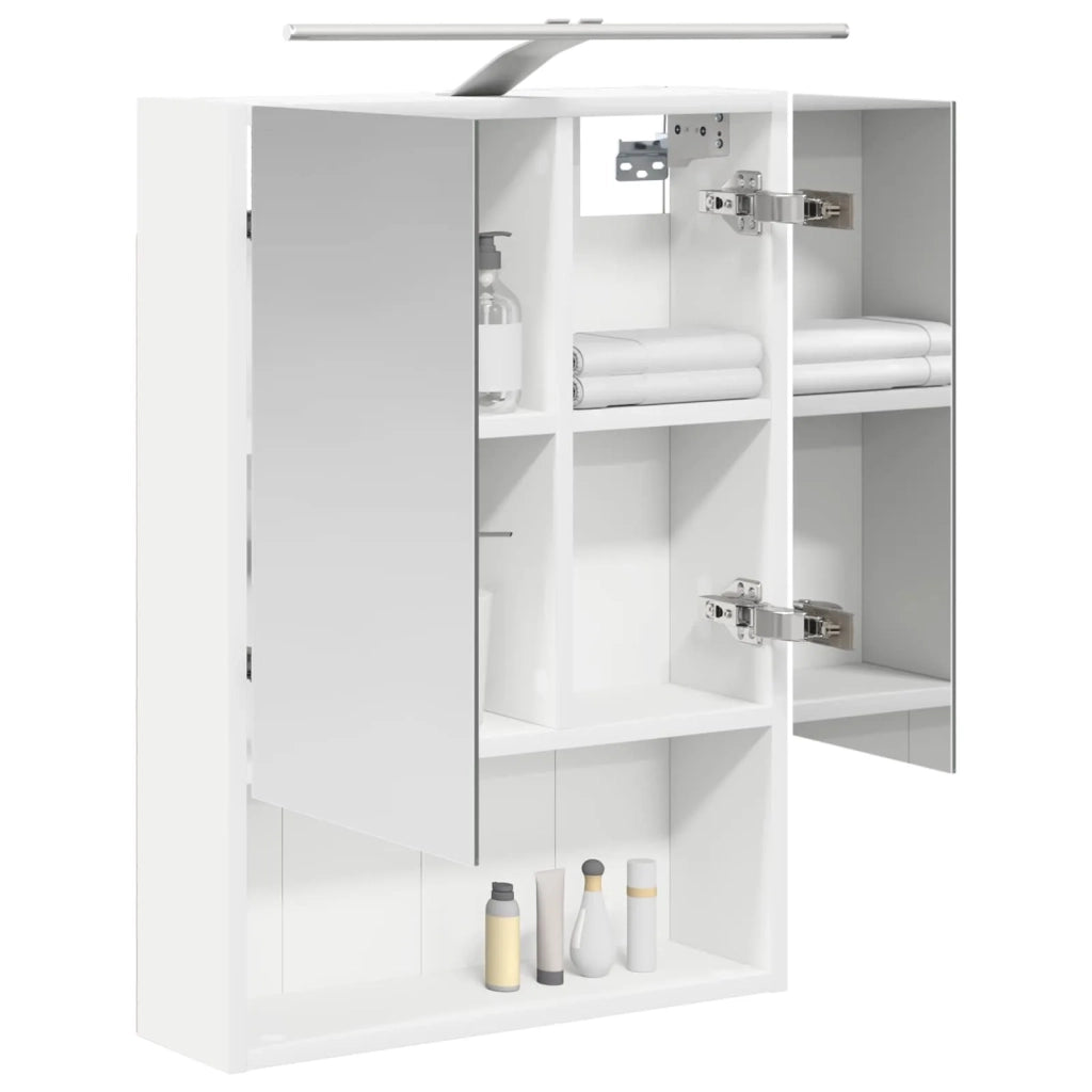 Mobiletto per specchio da bagno Bianco 50 x 14,5 x 70 cm