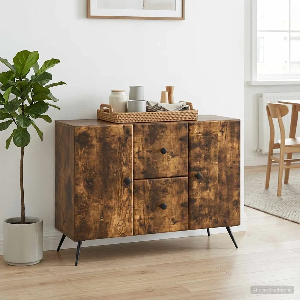 Credenza Rovere Fumo 89 x 34,5 x 60 cm Legno ingegnerizzato 895580