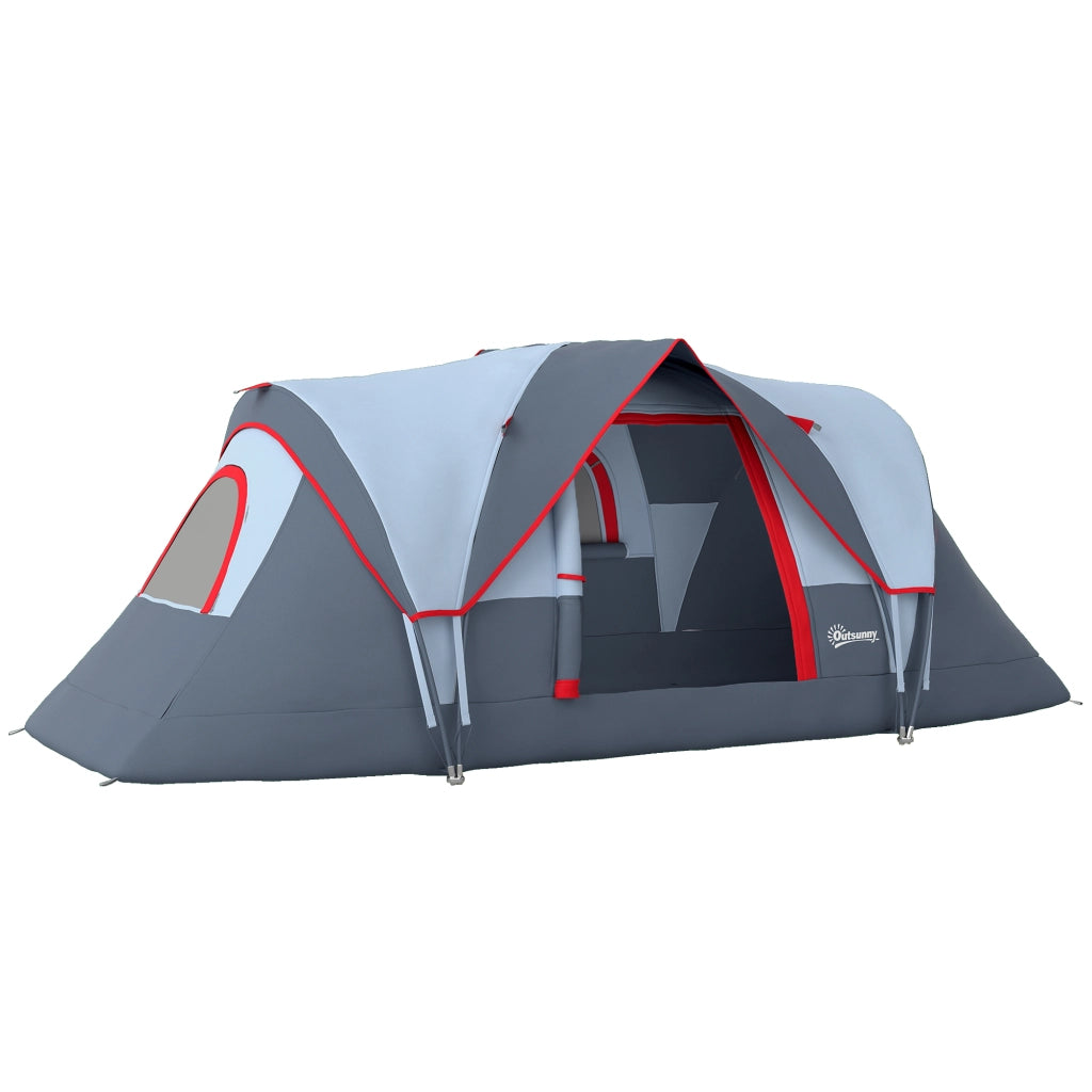 Tenda da Campeggio 6 Posti ¨C Zephmum ¨C Grigio 4.55x2.2x1.8 m