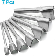 Mes per fori V per lavorazione cuoio per cinture, portafogli e borse, 7 misure (10 mm, 15 mm, 20 mm, 25 mm, 30 mm, 35 mm, 40 mm)