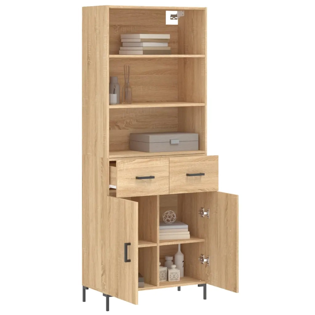 Credenza Rovere Sonoma 69,5x34x180 cm in Legno Multistrato 3200516