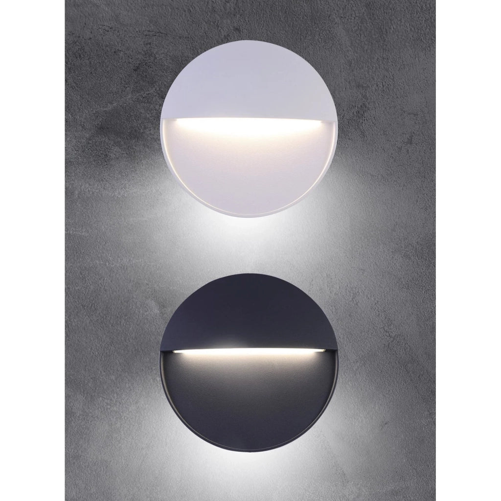 Segnapasso led da parete colore grigio marina mod. Bilbao 3 5