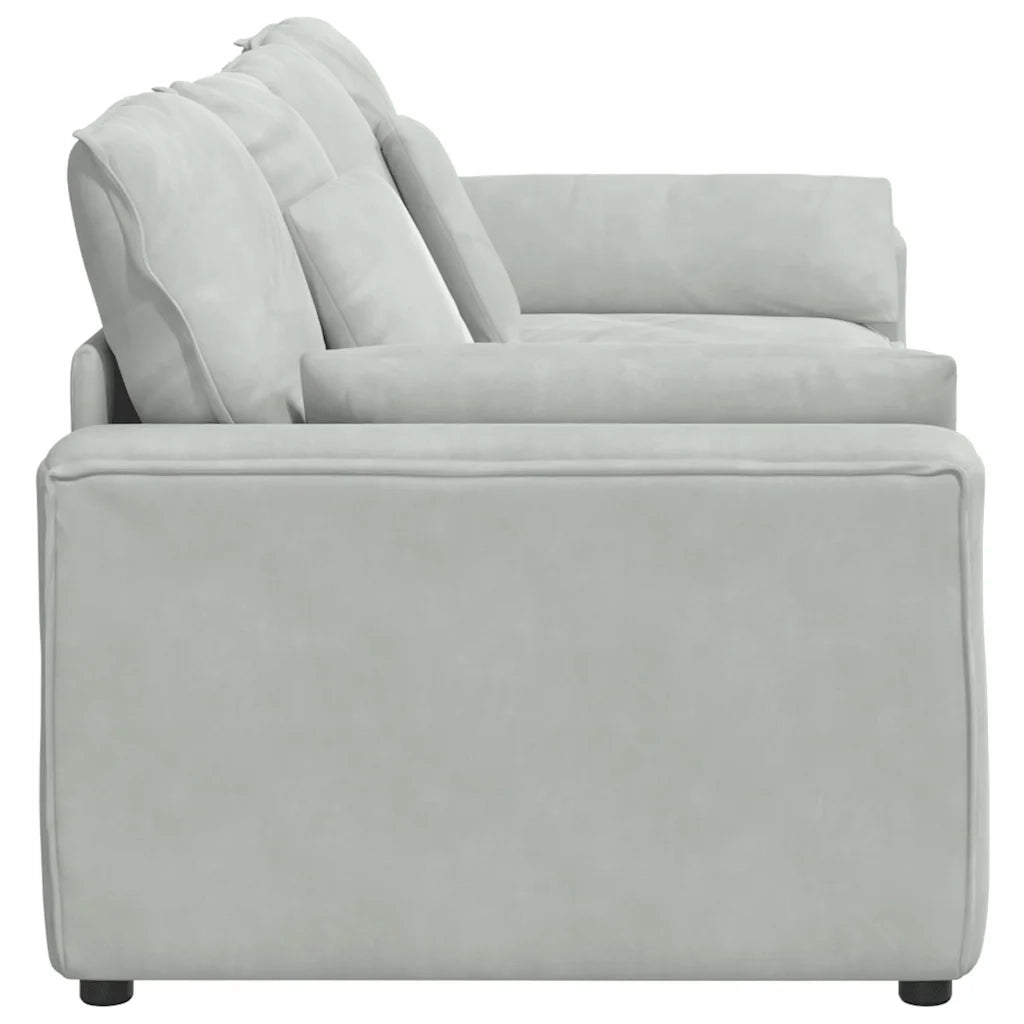 Divano Modulare con Cuscini Grigio Chiaro CFW1043759