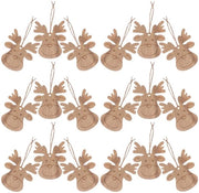 Decorazioni natalizie in legno 20 pezzi - Tavolielli in legno non lavorati - Testa di renna in legno - Appoggiatesta per parete - Etichette per regali - Attività di fai da te per decorazioni natalizie