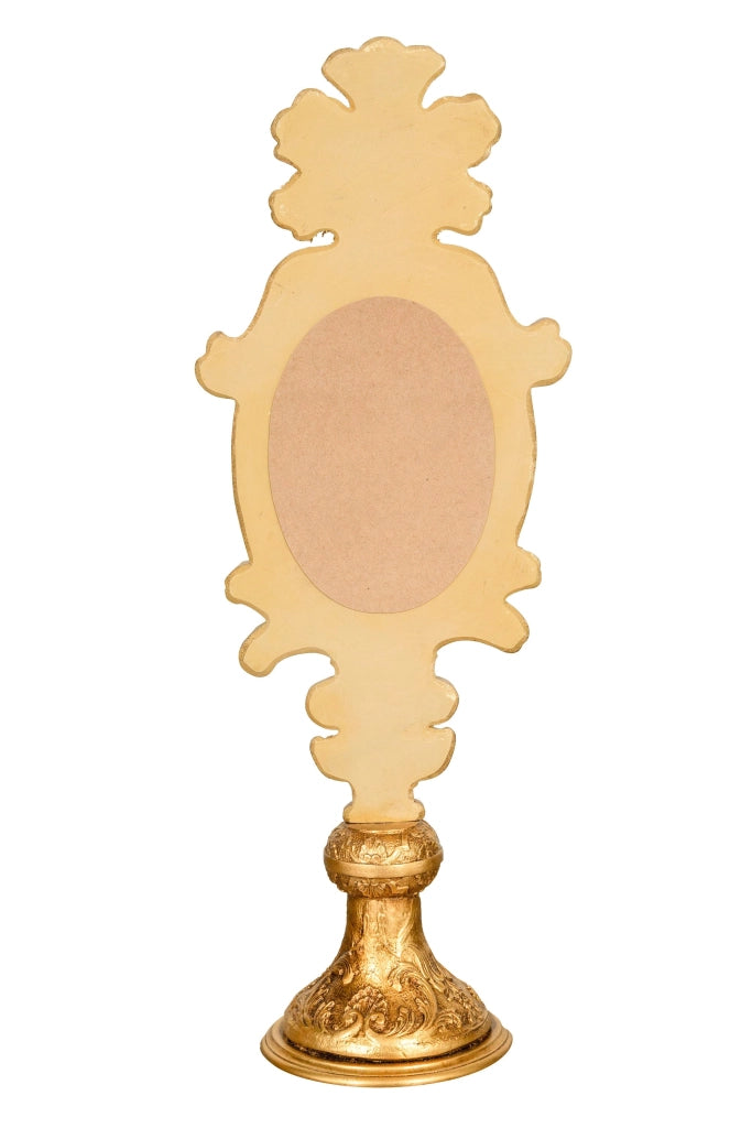 Biscottini SPECCHIERA DA APPOGGIO IN LEGNO FINITURA FOGLIA ORO ANTICATO MADE IN ITALY