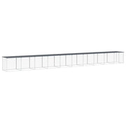 Recinto per pollaio con tetto 1003 x 98 x 90 cm in acciaio zincato antracite 02_0043968