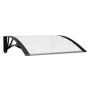 Tettoia per Porta Nero e Trasparente 80x75 cm in Policarbonato CFW2627207