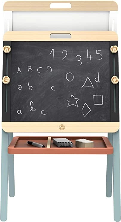 Lavagna Per Bambini Lavagna Bambini Bambini Lavagna Cavalletto Regolabile di Legno Altezza Magnetica Accessori da disegn