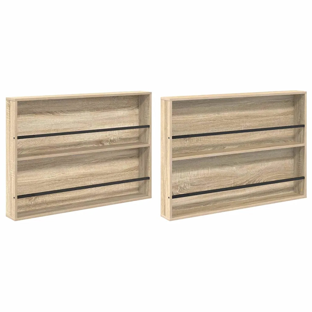 Scaffale per riviste 2 pcs Rovere Sonoma 100 x 12 x 70 cm