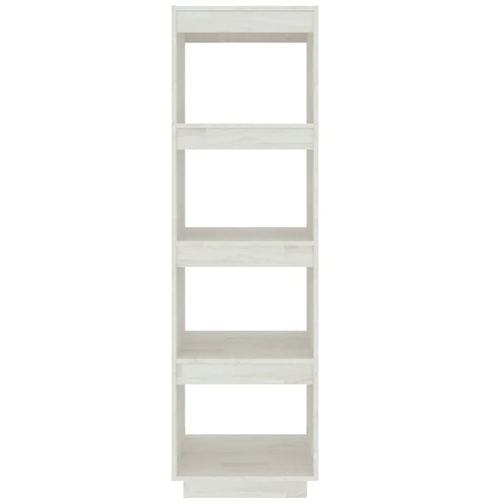 Libreria/Divisorio Bianco 40x35x135 cm in Massello di Pino