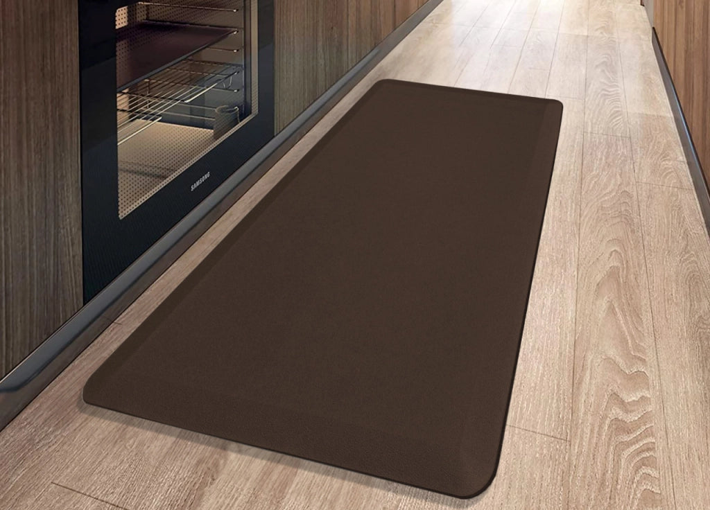 Tappeto Cucina Memory Ultrasoft Antiscivolo Impermeabile Tinta Unita Giulia - 44x75 - Marrone