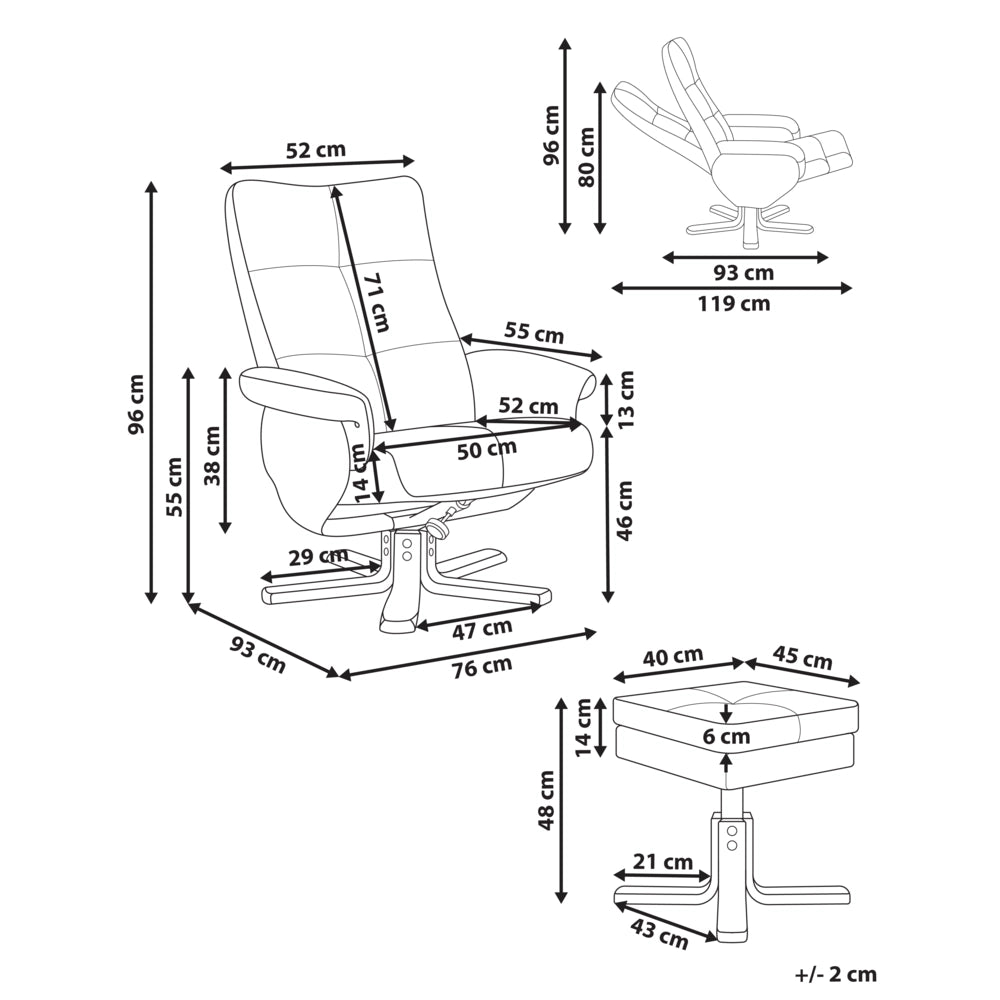 Sedia da ufficio reclinabile tessuto boucle Sgabello girevole reclinabile bianco sporco funzione massaggio riscaldata design retrò