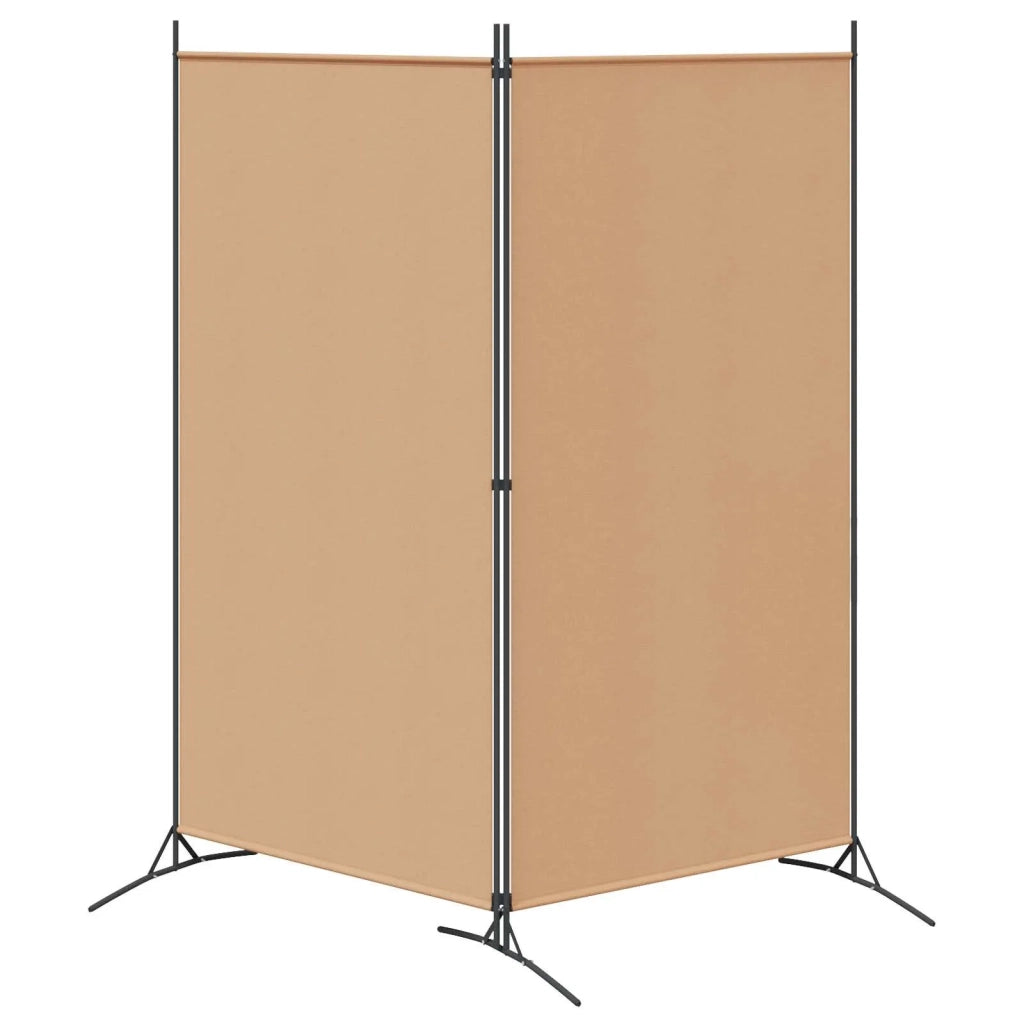 Divider Stanza a 2 Pannelli Beige 175 x 180 cm Tessuto