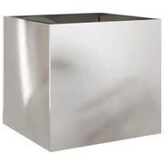 Vassoio per fioriera aiuola rialzata piante fiori terrazza giardino argento 42 x 40 x 39 cm acciaio inossidabile argento 02_0038069