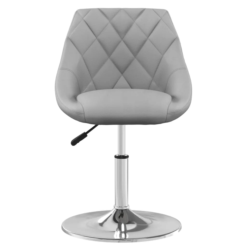 Sedie da Pranzo Girevoli 6 pz Grigio Chiaro in Velluto 3088769