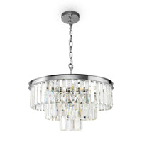 Lampada pendente Neoclassic in Metallo e Vetro Revero Cromo