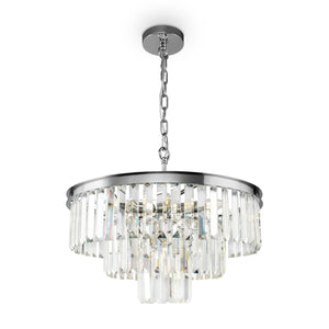 Lampada pendente Neoclassic in Metallo e Vetro Revero Cromo