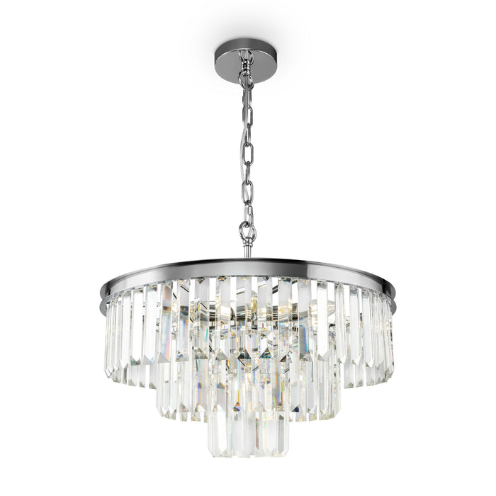 Lampada pendente Neoclassic in Metallo e Vetro Revero Cromo