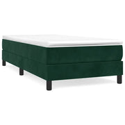 Letto singolo | Letto per adulti | Struttura Letto a Rete a Molle Verde Scuro 90x200 cm in Velluto