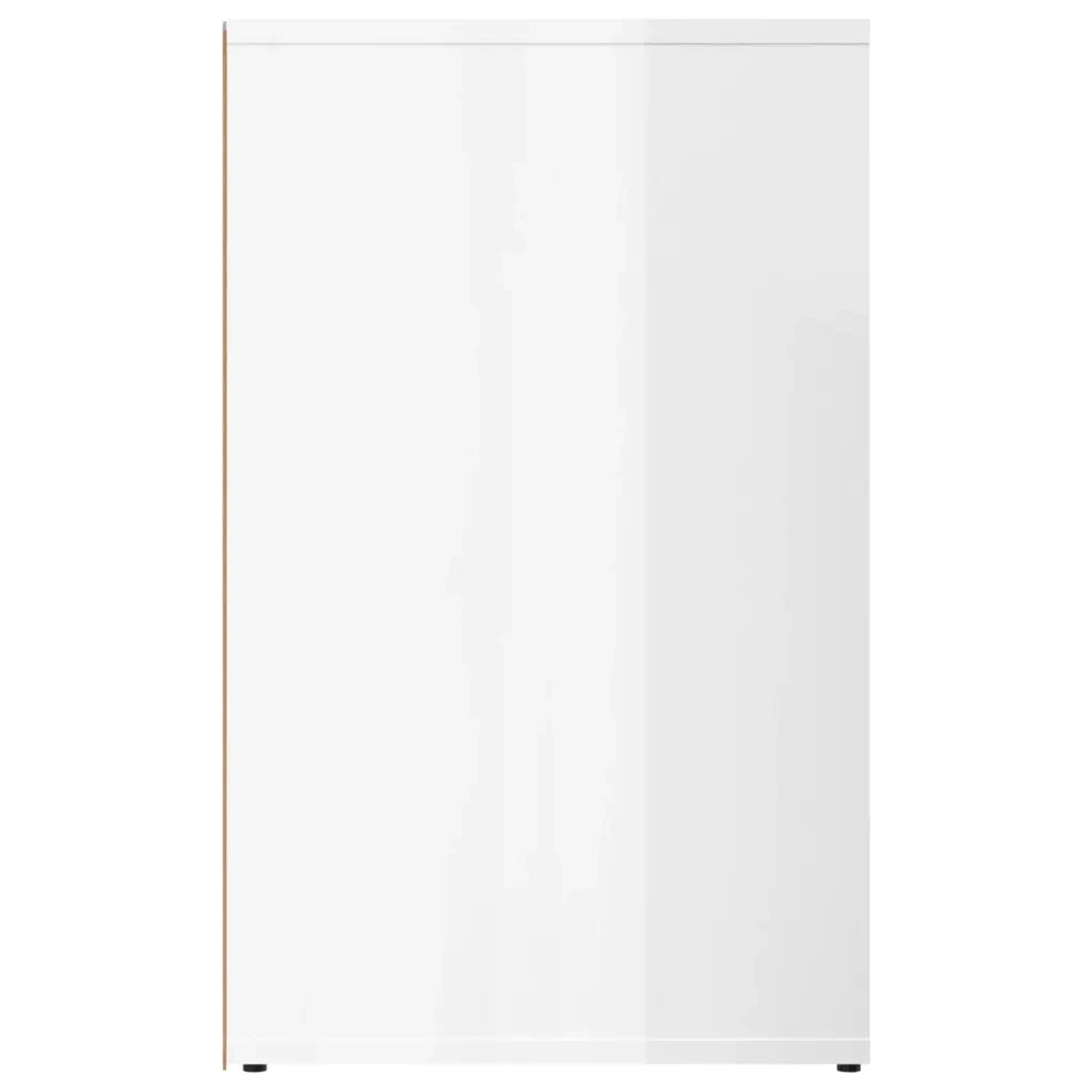 Armadietto Cosmetici Bianco Lucido 80x40x65cm Legno Multistrato 808852
