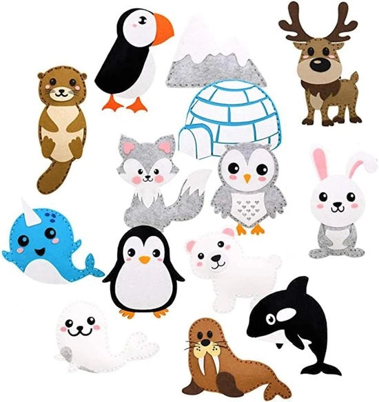 Set di peluche per bambini - arte fai da te - manualità - giocattoli morbidi - set di peluche da cucire