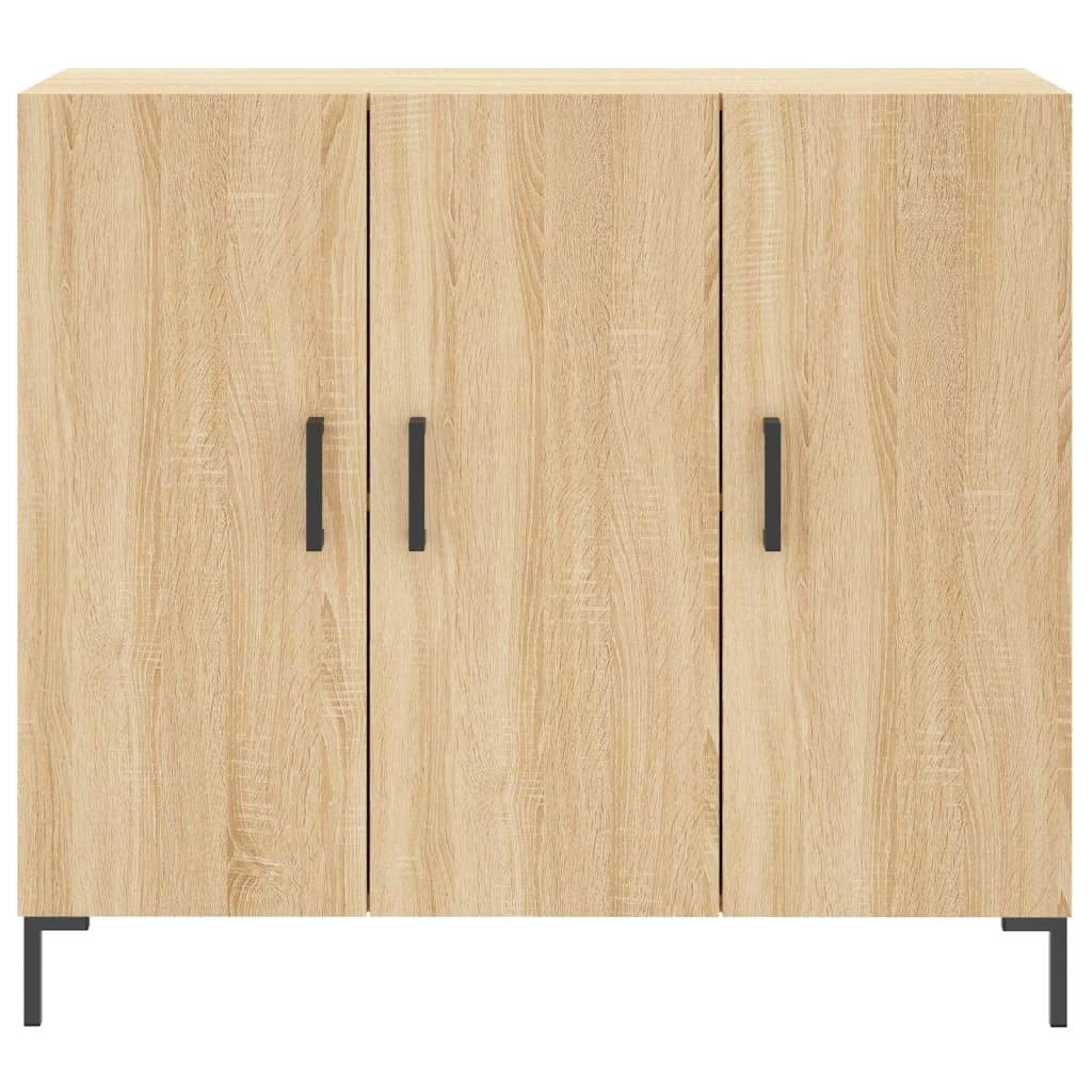 Buffet credenza cassettiera armadio mobile contenitore organizer cucina soggiorno rovere Sonoma 90 x 34 x 80 cm legno ingegnerizzato marrone 02_0031732