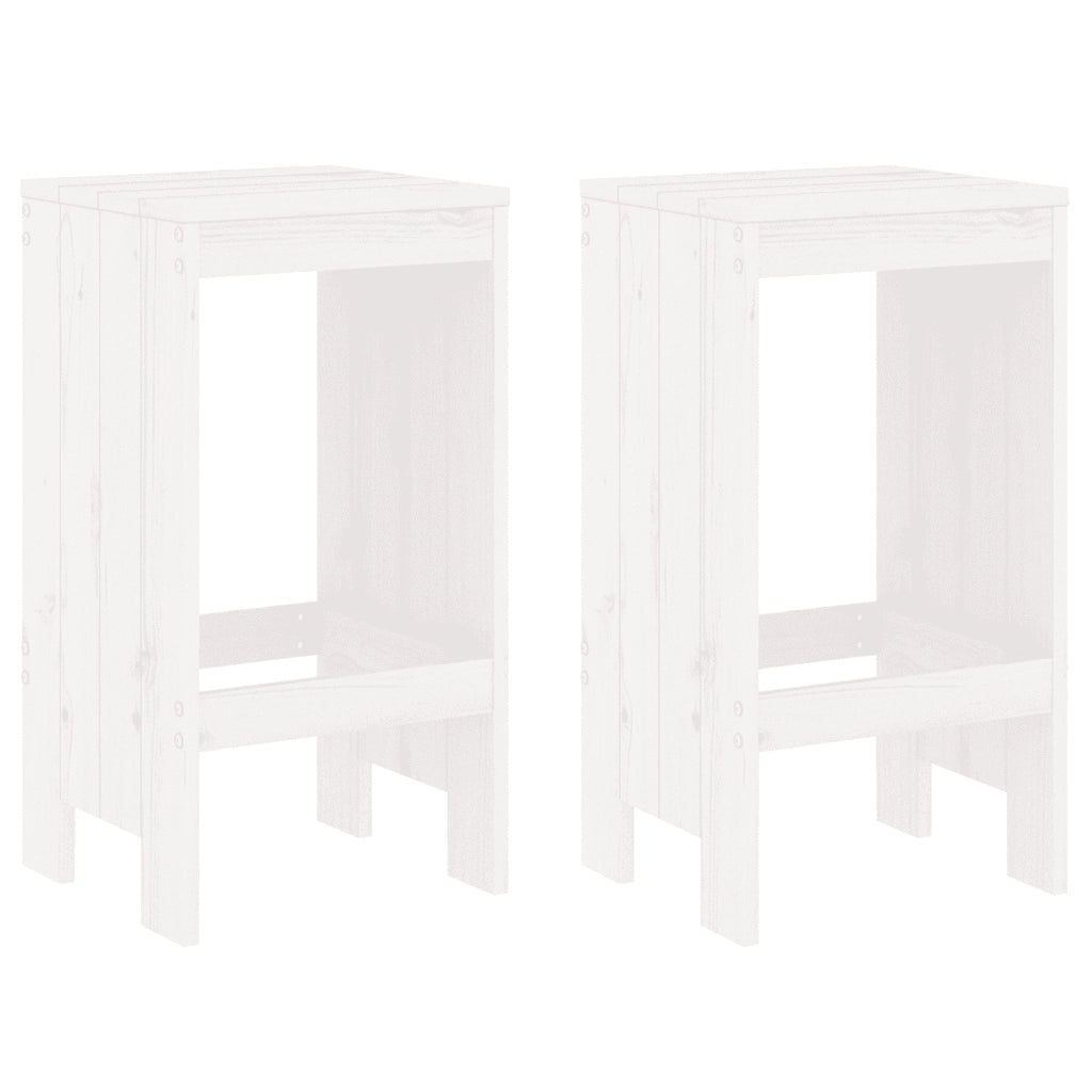 Set Bar da Giardino 3 pz | Set Salotto da Giardino Bianco in Legno Massello di Pino