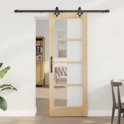 Porta scorrevole  con set hardware 'ORKDAL'Legno massello e vetro