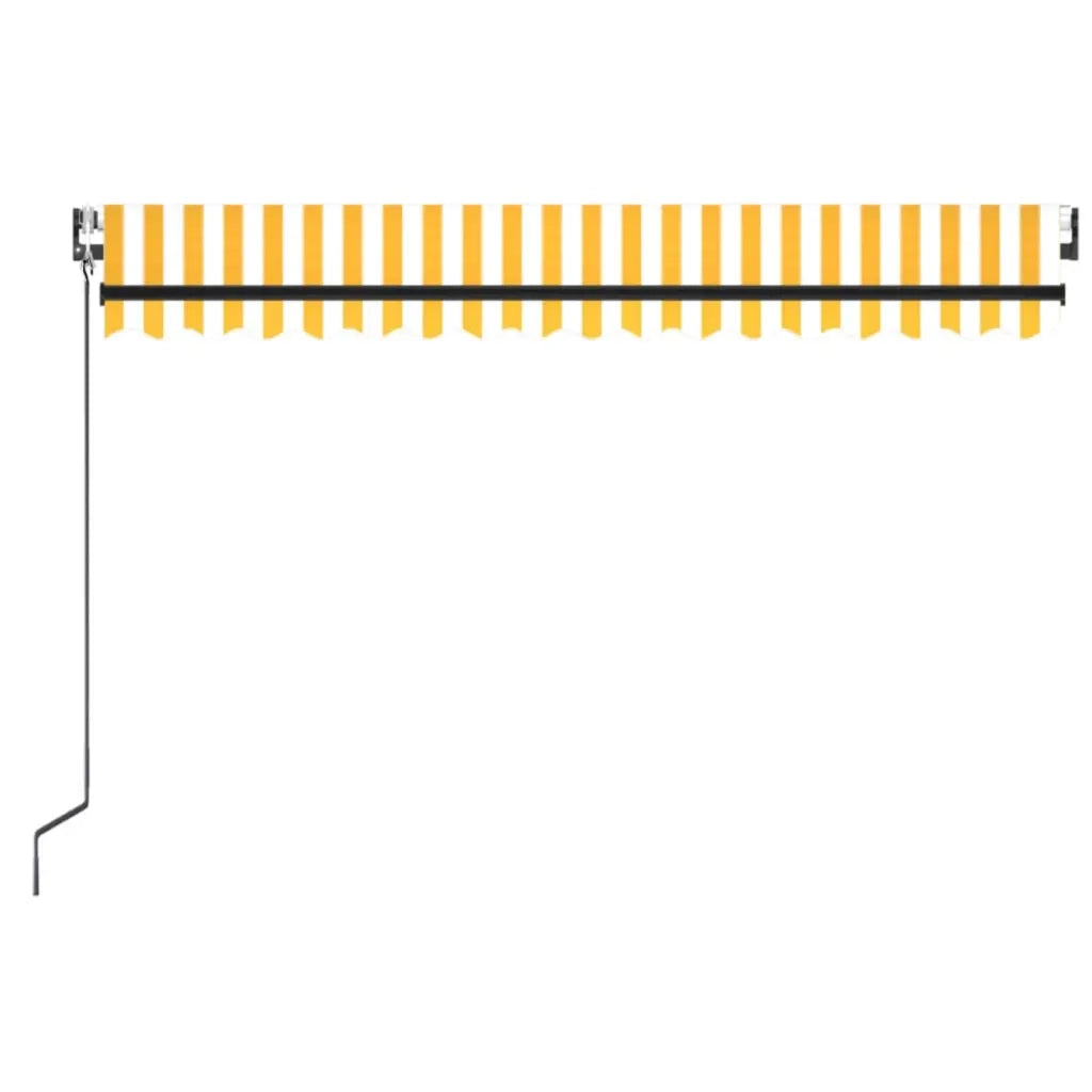 Tenda da Sole Retrattile Automatica 400x350 cm Gialla e Bianca cod mxl 60732