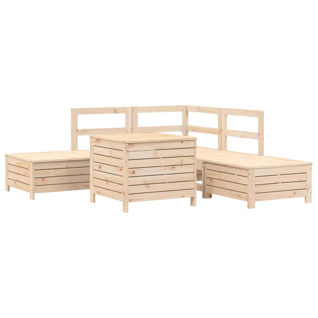 Set Divani da Giardino 6 pz in Legno Massello di Pino 3250704