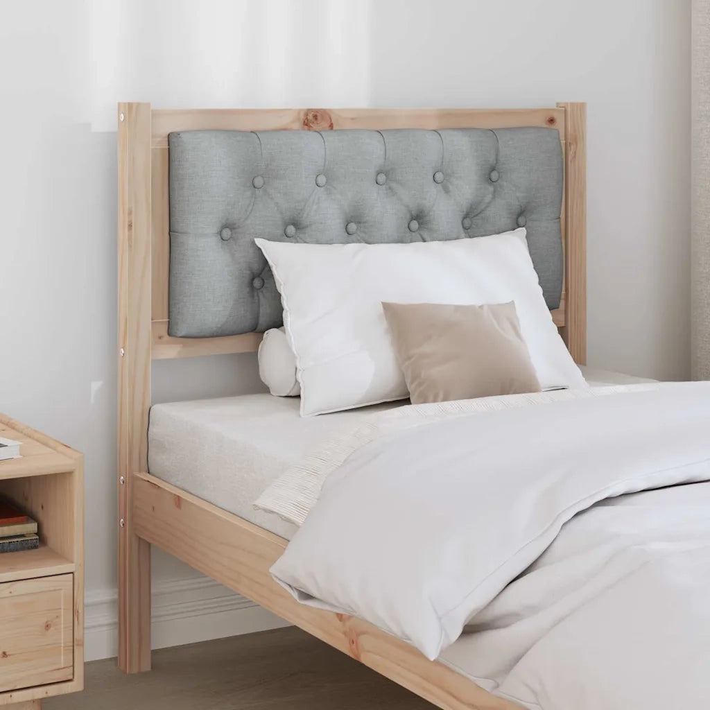 Testiera Marrone e grigio chiaro 75 cm Legno di pino massello 879039