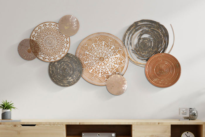 Pannello da Muro Boho 167,6x8,9x80,6 cm in Ferro