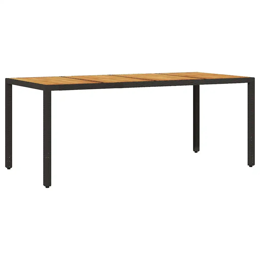 Set da Pranzo per Giardino 9 pcs Nero polyrattan 3334906