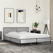 Giroletto Grigio Sonoma 150x200 cm in Legno Multistrato Metallo 3280005