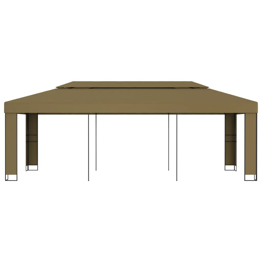 Gazebo con Tetto Doppio 3x6 m Grigio Talpa 180 g/mÂ² cod mxl 57106