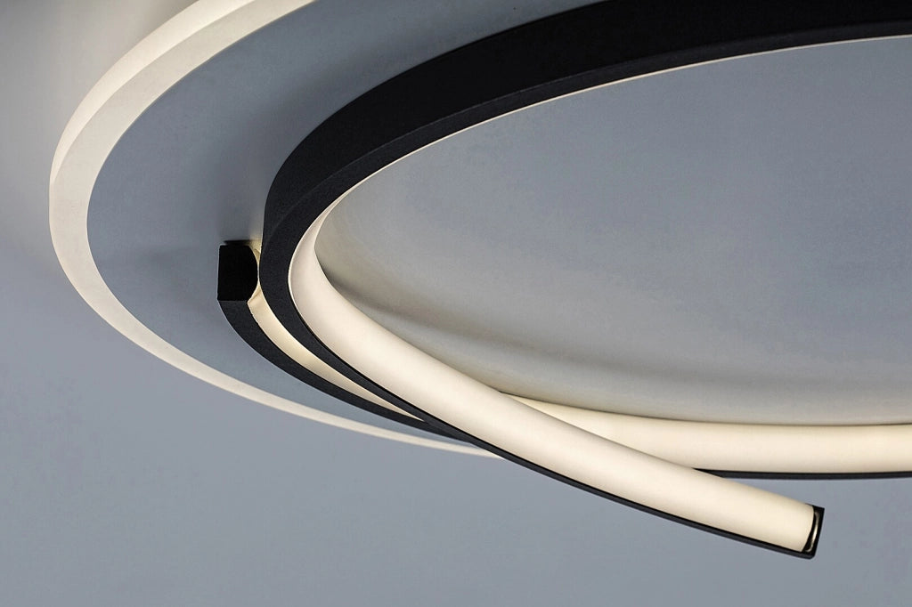 Plafoniera LED rotonda moderna bianco/nero 40W Rabalux Niloo